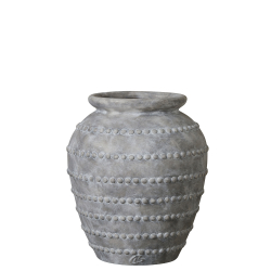 Lene Bjerre Blumentopf ANNA Keramik grau  | Ø40,5x48cm