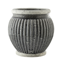 Lene Bjerre Blumentopf CATINIA Keramik grau | Ø37x37cm
