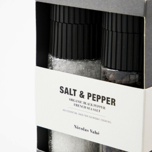 Nicolas Vahé Geschenkbox SALT & ORGANIC PEPPER Gewürze 2er Set 60g 120g