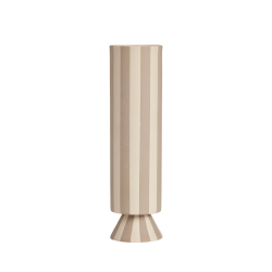 OYOY Vase TOPPU hoch beige creme gestreift | Ø8,5x31cm
