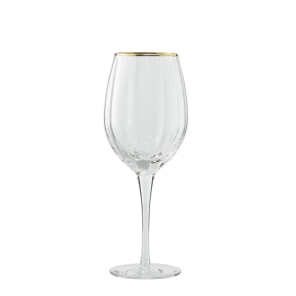 Lene Bjerre Weißweinglas CLAUDINE Glas klar gold |...