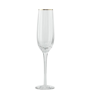 Lene Bjerre Sektglas CLAUDINE Glas klar gold | 23,5cl