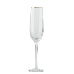 Lene Bjerre Sektglas CLAUDINE Glas klar gold | 23,5cl