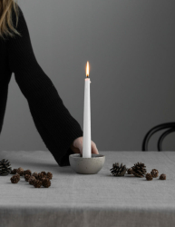 Storefactory Kerzenhalter LIDATORP Mini natur glänzend | Ø 10x 5 cm