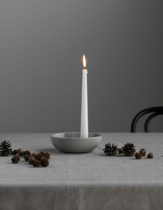 Storefactory Kerzenhalter LIDATORP S natur glänzend | Ø 16x5 cm