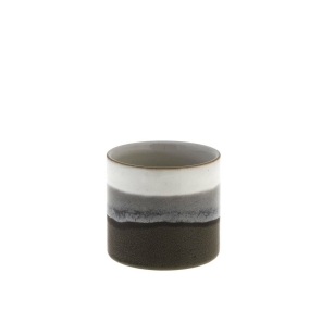 Storefactory Teelichhalter LJUNGARUM LARGE grau glänzend | Ø 10x9 cm