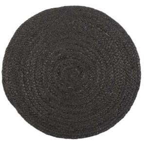 IB Laursen Platzset RUND Jute schwarz | 35x35cm