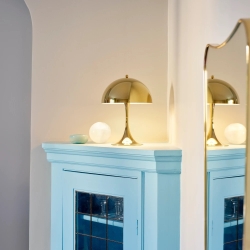 Louis Poulsen Tischleuchte PANTHELLA 250 Messing metallisiert | Ø25x33,5cm