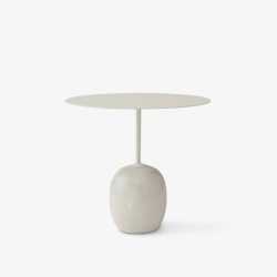 &Tradition Beistelltisch LATO OVAL Ivory White & Crema Diva Marble