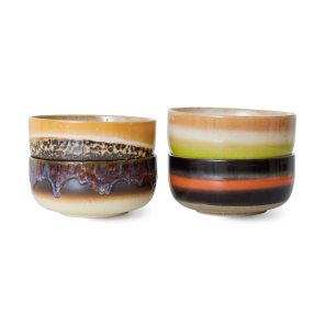 HKliving Desert Schalen HUMUS Dessert Bowls 70´s bunt |  Ø12,5cm