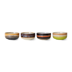 HKliving Desert Schalen HUMUS Dessert Bowls 70´s bunt |  Ø12,5cm