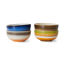 HKliving Schale Bowl XS SIERRA 70´s bunt 4er Set |  Ø8,3cm