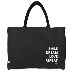 a good smile Shopping Bag Canvas Maxi SMILE DREAM schwarz