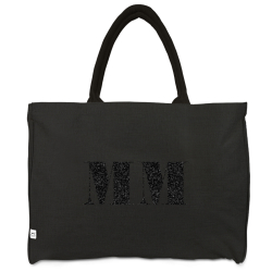 a good smile Shopping Bag Canvas Maxi LETTER schwarz personalisierbar