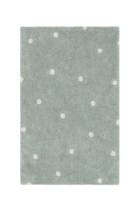 Lorena Canals waschbarer Teppich MINI DOT blauer Salbei | 150x100cm