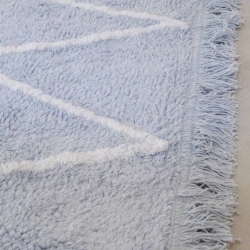 Lorena Canals waschbarer Teppich HIPPY hellblau | 160x120cm