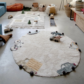 Lorena Canals waschbarer Teppich WHEELS mehrfarbig |...