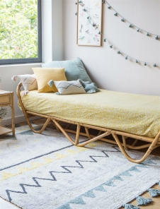 Lorena Canals waschbarer Teppich AZTECA vintage blau |...