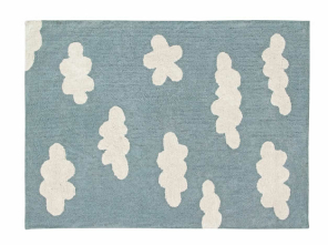 Lorena Canals waschbarer Teppich CLOUDS vintage blau |...