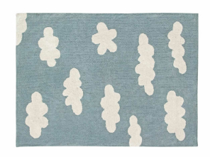 Lorena Canals waschbarer Teppich CLOUDS vintage blau | 160x120cm