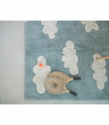 Lorena Canals waschbarer Teppich CLOUDS vintage blau | 160x120cm