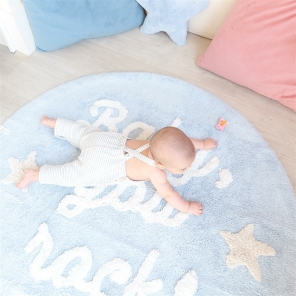 Lorena Canals waschbarer Teppich BABY, YOU ROCK! | 120x120cm