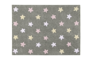 Lorena Canals waschbarer Teppich TRICOLOR STARS pink |...