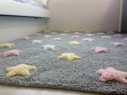 Lorena Canals waschbarer Teppich TRICOLOR STARS pink | 160x120cm