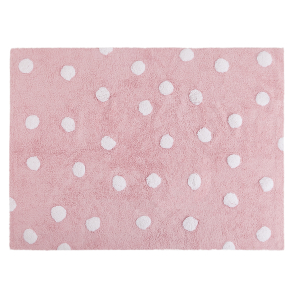 Lorena Canals waschbarer Teppich POLKA DOTS pink | 160x120cm