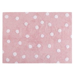 Lorena Canals waschbarer Teppich POLKA DOTS pink | 160x120cm