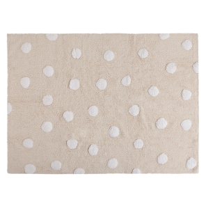 Lorena Canals waschbarer Teppich POLKA DOTS beige |...