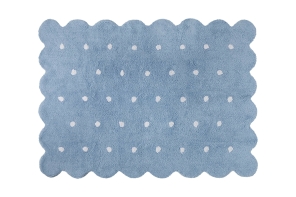 Lorena Canals waschbarer Teppich BISCUIT blau | 160x120cm