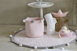 Lorena Canals waschbarer Teppich BUBBLY soft pink | 120x120cm