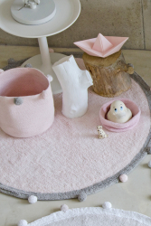 Lorena Canals waschbarer Teppich BUBBLY soft pink | 120x120cm