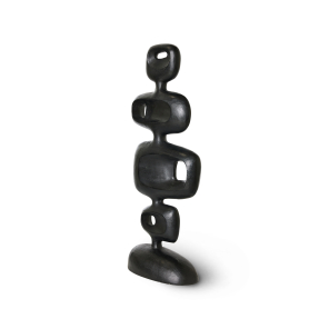 HKliving Skulptur HEAVY BLACK schwarz Aluminium | 31x16x80cm