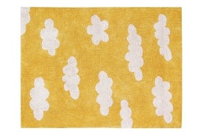 Lorena Canals waschbarer Teppich CLOUDS senffarben | 160x120 cm
