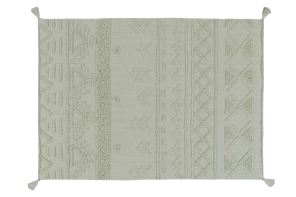 Lorena Canals waschbarer Teppich TRIBU oliv | 200x140 cm