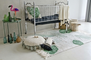 Lorena Canals waschbarer Teppich TROPICAL grün | 200x140 cm