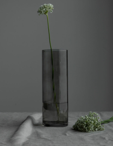 Storefactory Vase / Windlicht RAMSJÖ MEDIUM grau | Ø 12x35 cm