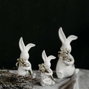 Storefactory Hase ELIAS L weiß | 9x9x19 cm