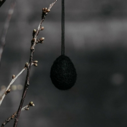 Storefactory Deko Osterei ULLAS S schwarz | 2x3 cm