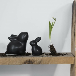 Storefactory Hase STINA L schwarz | 9x6x8 cm