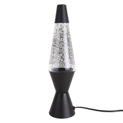 Leitmotiv Tischlampe GLITTER schwarz | 10x37 cm