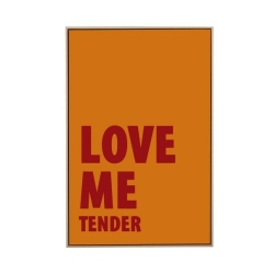 Present time Bild Wall Art LOVE ME TENDER Large orange | 60x3,2 cm