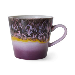 HKliving Cappuccino Mug BLAST 70´s bunt | 12,9x8,5 cm