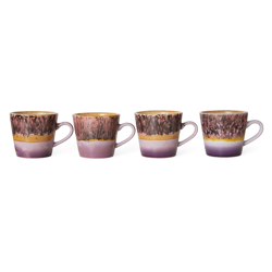 HKliving Cappuccino Mug BLAST 70´s bunt | 12,9x8,5 cm