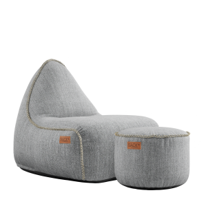 SACKit Lounge Stuhl mit Pouf COBANA sandfarben | 96x80x70cm