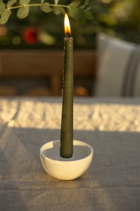 Storefactory Kerzenhalter LIDATORP Mini weiß glänzend | Ø 10x5 cm