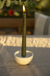Storefactory Kerzenhalter LIDATORP Mini weiß glänzend | Ø 10x5 cm
