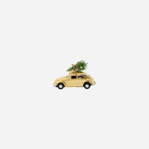 House Doctor Dekoration MINI xMAS CAR gold | 3,5x5x8,5 cm